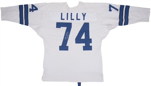 Early 1970s Bob Lilly Game Used & Signed Dallas Cowboys Home Jersey (Sports Investors Authentication & Beckett) 